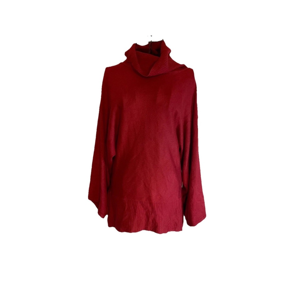 BCBG MAXAZRIA Women's Red Cowl Neck Pullover Long Sleeve Sweater Size M - Picture 7 of 8